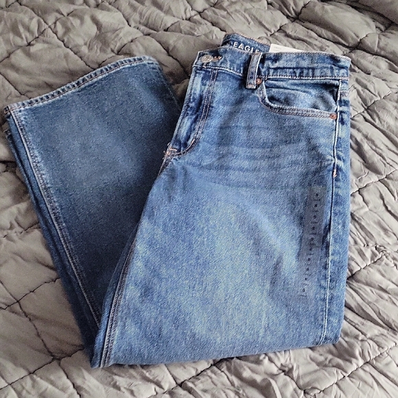 American Eagle Outfitters High Waisted Stovepipe Crop Jean In Dark Dreams - Picture 6 of 6